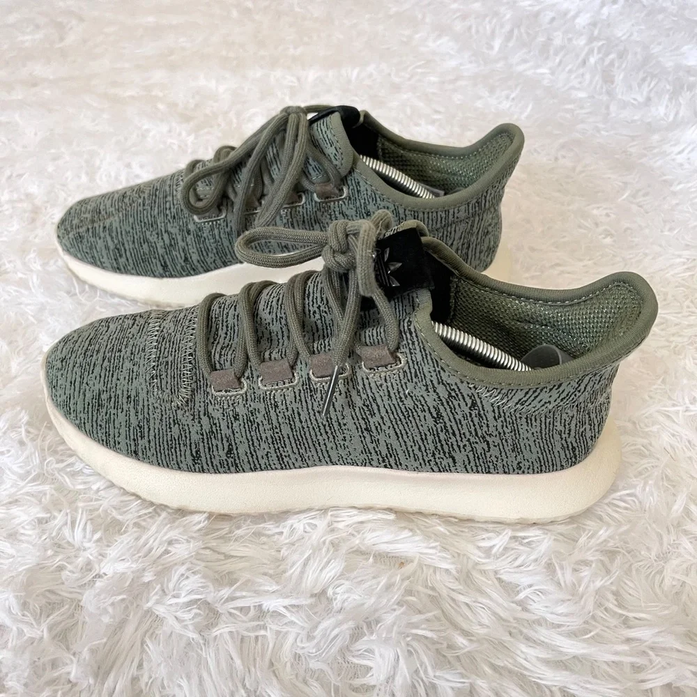 ADIDAS Olive Green Tubular Sneakers - W8 - Picture 2 of 7